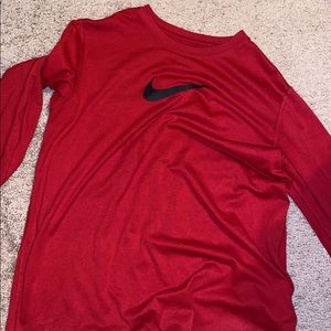 red nike long sleeve